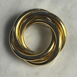 Vintage Napier Gold-tone Interlocking Circle Brooch